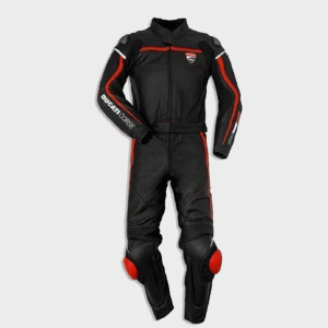 ducati black motorbike suit